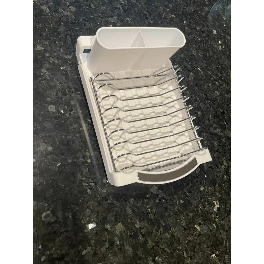 Small Expandable Dish Drying Rack White